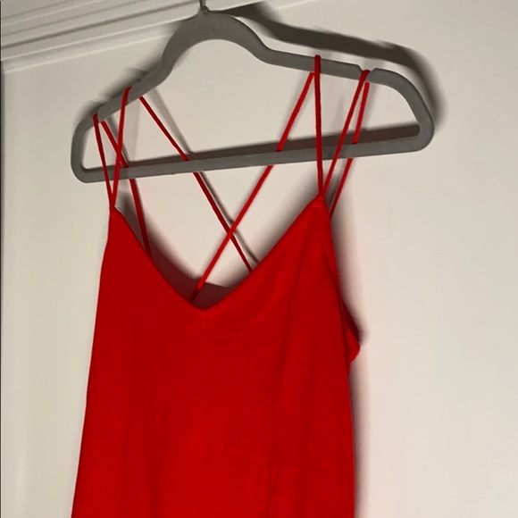 REDUCED! Discreet Red Crossover Strap Tank - Small - Picture 2 of 3